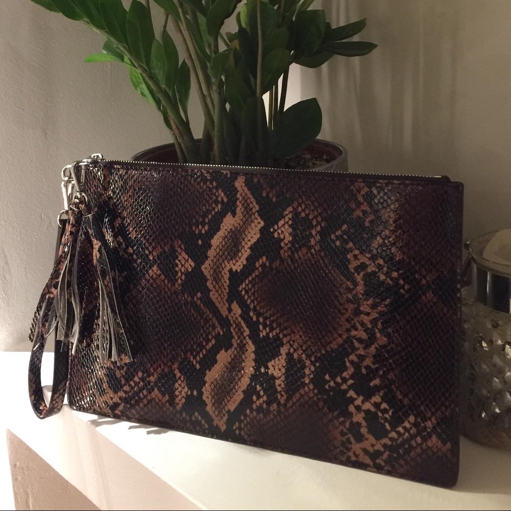 Oversized Leather Clutch- luxury